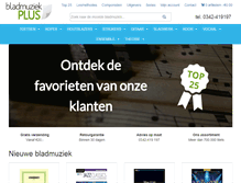 Tablet Screenshot of bladmuziekplus.nl